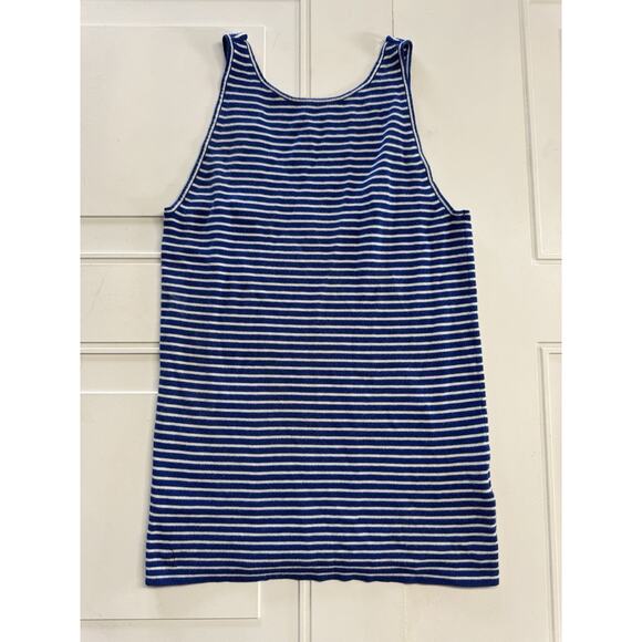 Banana Republic Tops - Banana Republic Blue White Knit Tank Top Womens Size Small